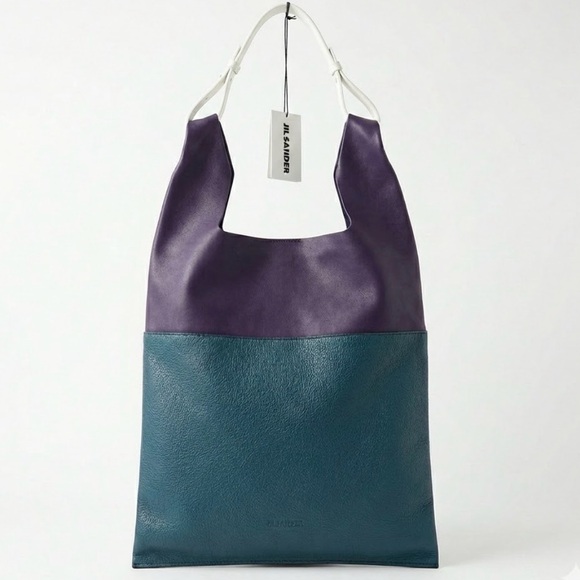 Jil Sander Handbags - Jil Sander x Raf Simons FW2011 Bi-Color Leather Market Hobo Bag Rare